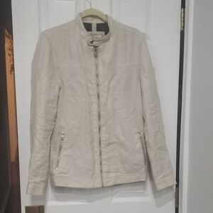Cream Zip-Up Jacket